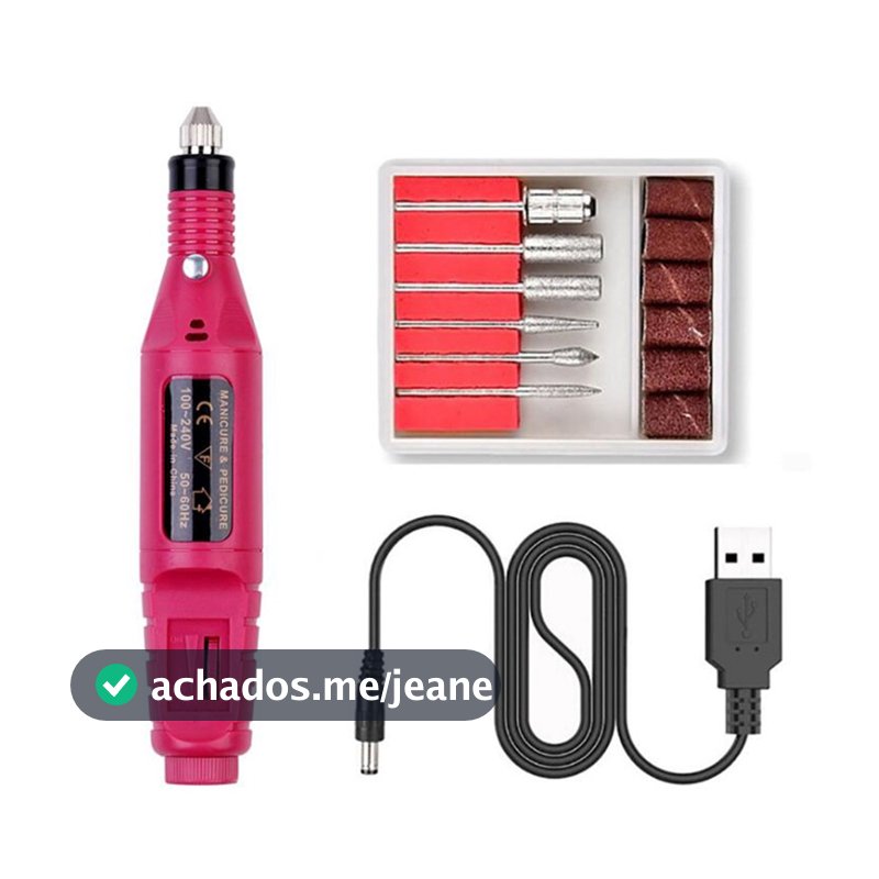 Lixadeira Caneta Motor Bivolts  Profissional Bloco Motor Unha Lixa Elétrica