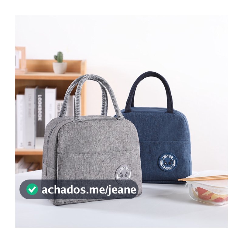 KIT  Bolsa Térmica Feminina Masculina Porta Marmita Lanche Bebida