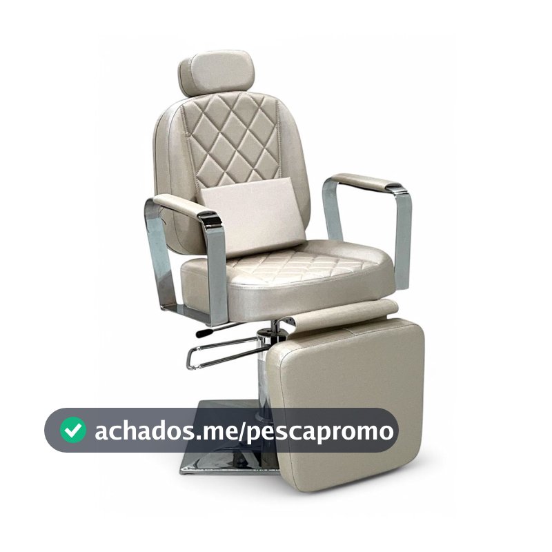 Cadeira Poltrona Reclinável De Maquiagem E Estética Profissional para Cabeleireiro Valentina Base Quadrada