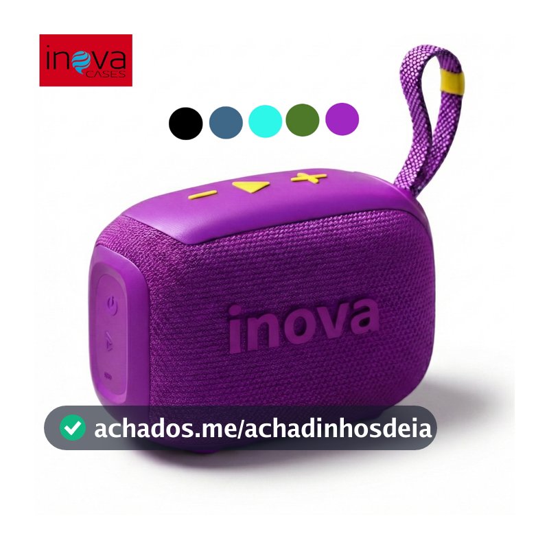 caixa de som bluetooth portátil Inova 5 cores com Pen drive USB Rádio FM e Cartão TF caixinha de som 5W Speakers