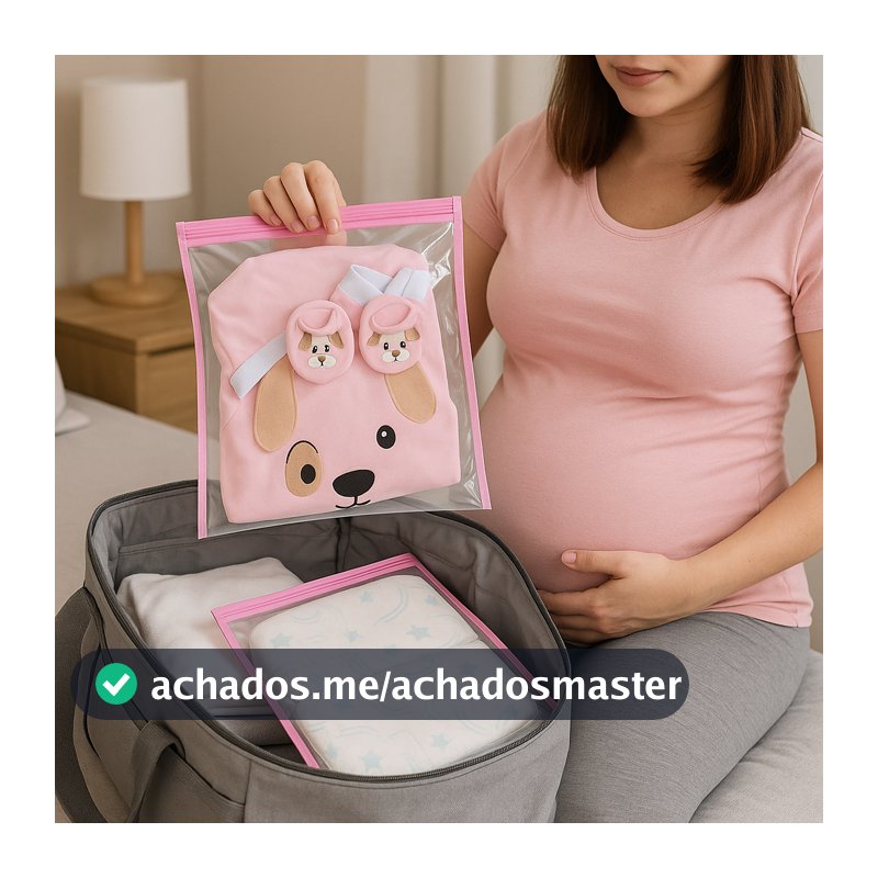 kit com 7 Saco Envelope Impermeável com Zíper para roupa suja molhada Maternidade