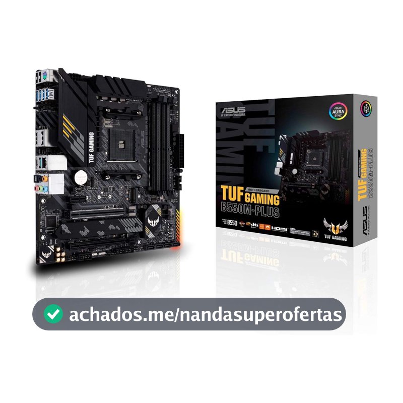 Placa Mãe ASUS AMD Am4 B550M-Plus Tuf Gaming 4x DDR4 M-ATX