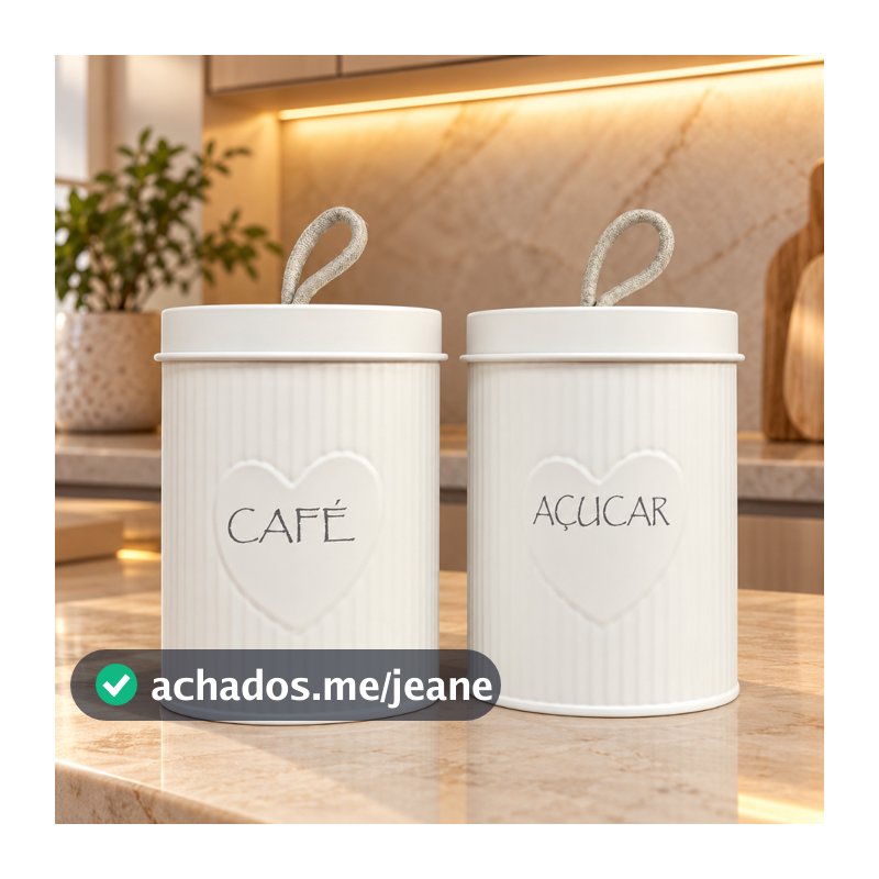 Kit Porta Mantimentos Açucar Café Pó Capsulas Lata Hermetica Tampa Minimalista Metal Premium Organização Cozinha