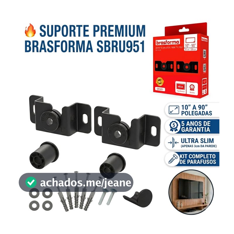 Suporte Universal Fixo Para TV Smart LED LCD 4K 32 43 50 55 60 65 75 85 90 Polegadas Parede Painel