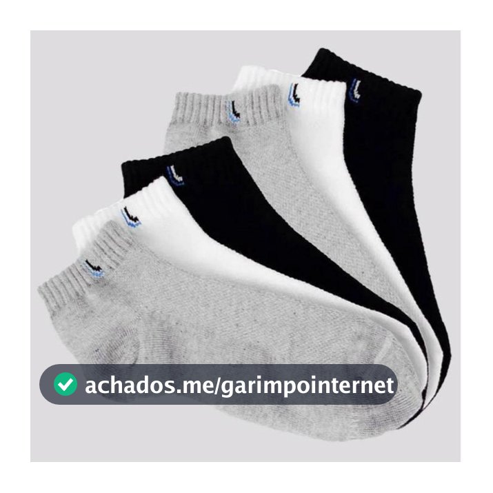 6 pares de meias super premium, algodão para o dia a dia unissex, preta, branca, cinza ou sortidas