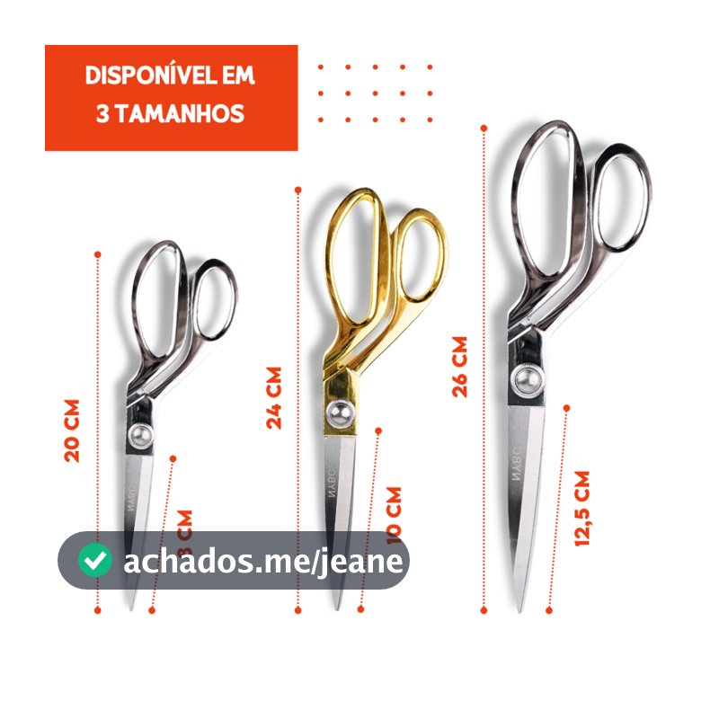 Tesoura Alfaiate Profissional Forjada Dourada Costura Tapeceiro Artesanato Patchwork Ergonômica