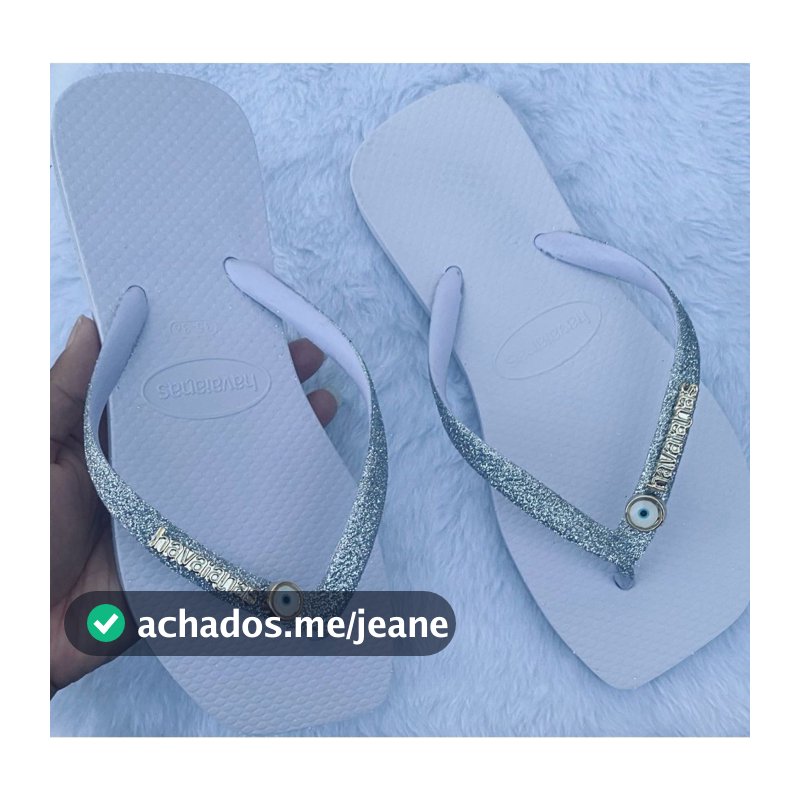 Chinelo de Glitter Sandália com Brilhantes Strass Feminina Pronto Envio