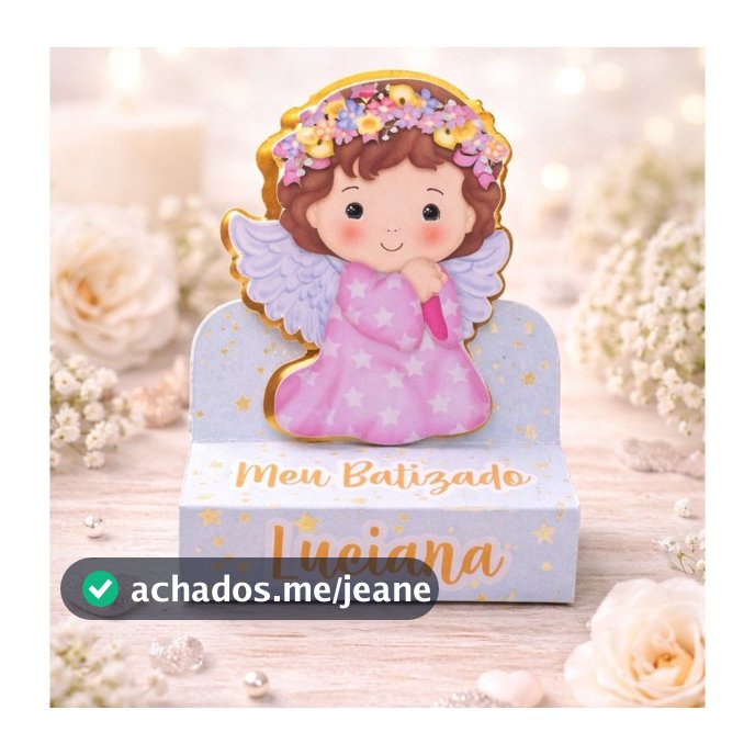 Porta Bis Duplo Batizado Lembrancinha festa aniversario PEGUE E MONTE - Aplique 3D