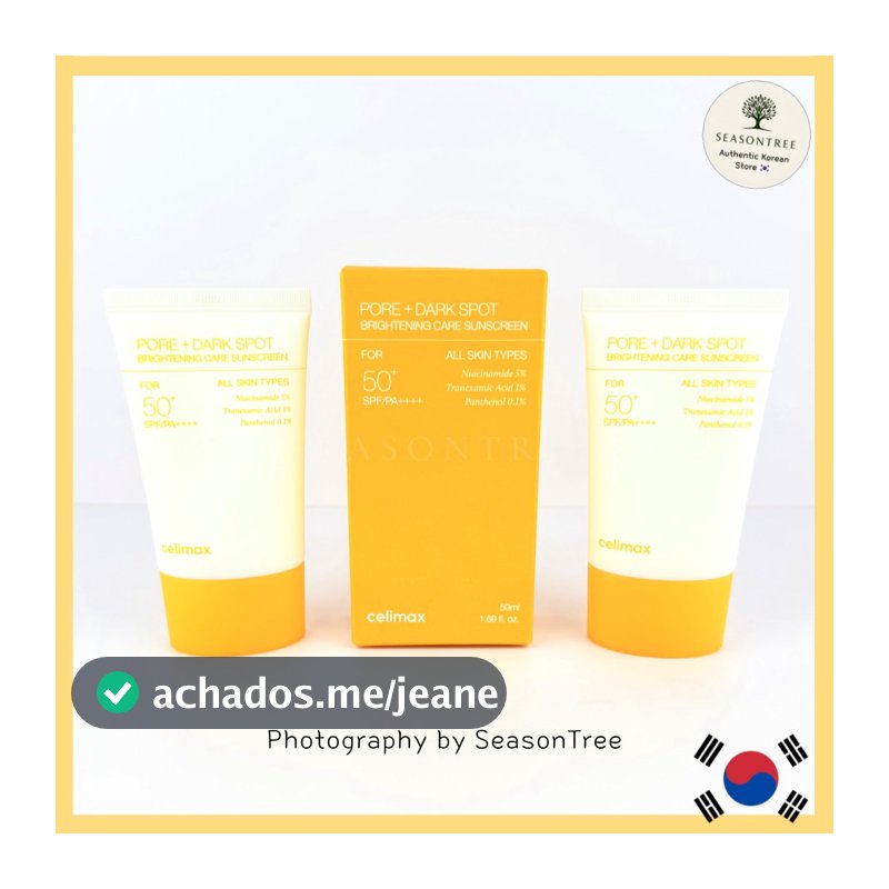 [Celimax] Creme Solar Iluminador Pore + Manchas Escuras (50ml/50ml + 50ml)-Cuidados Solares Faciais