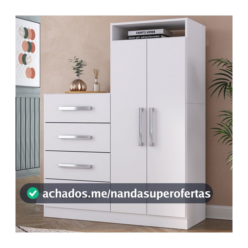 Cômoda Paris 2 Portas 4 Gavetas