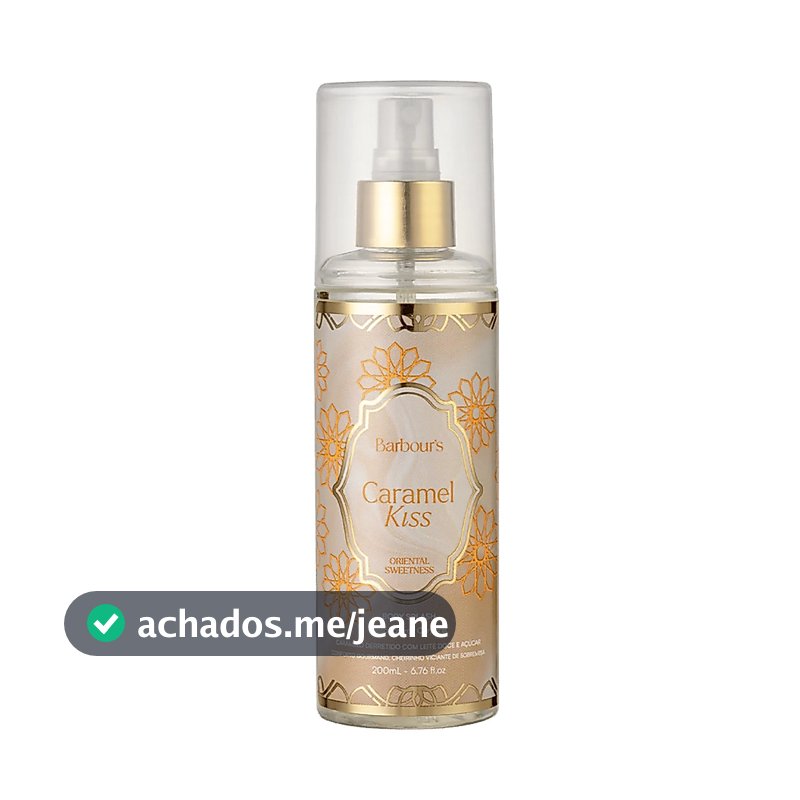 Body Splash Caramel Kiss Barbour's 200ml Desodorante Colônia Oriental Sweetness Árabes