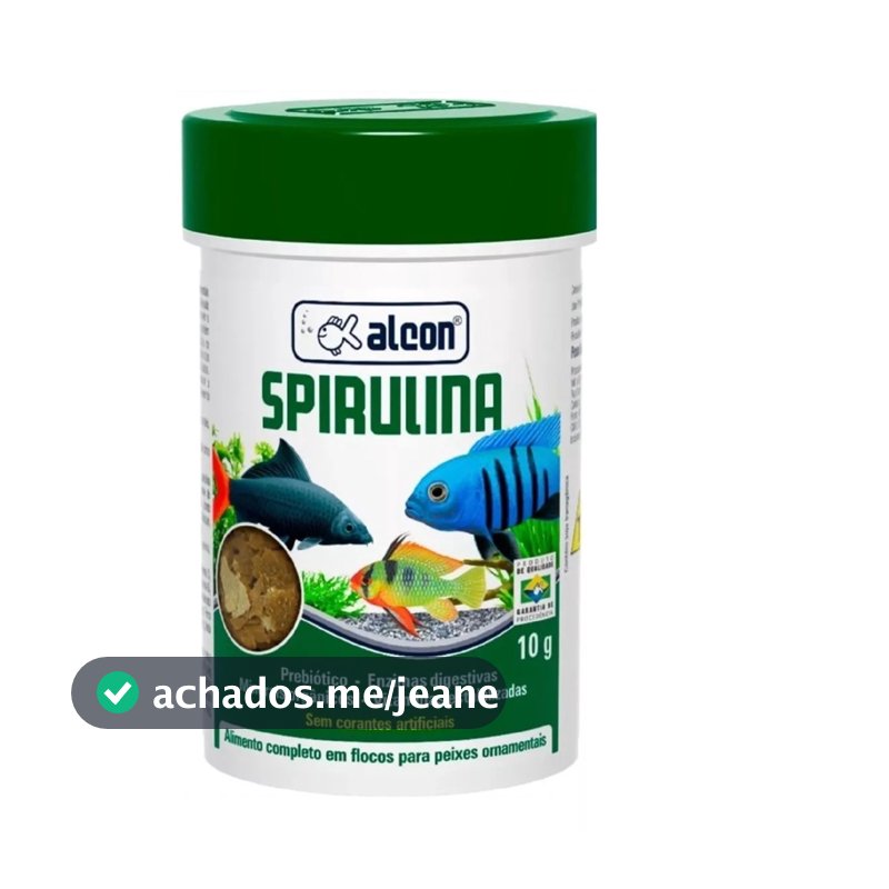 Ração Alcon Spirulina 10g Peixes Ornamentais