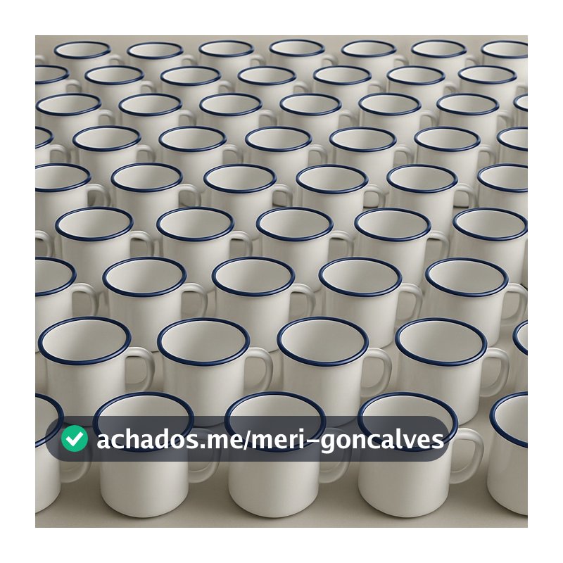 Kit 50 Canecas 150ml BRANCA Esmaltadas De Café Retro Xicaras De Chá Retro