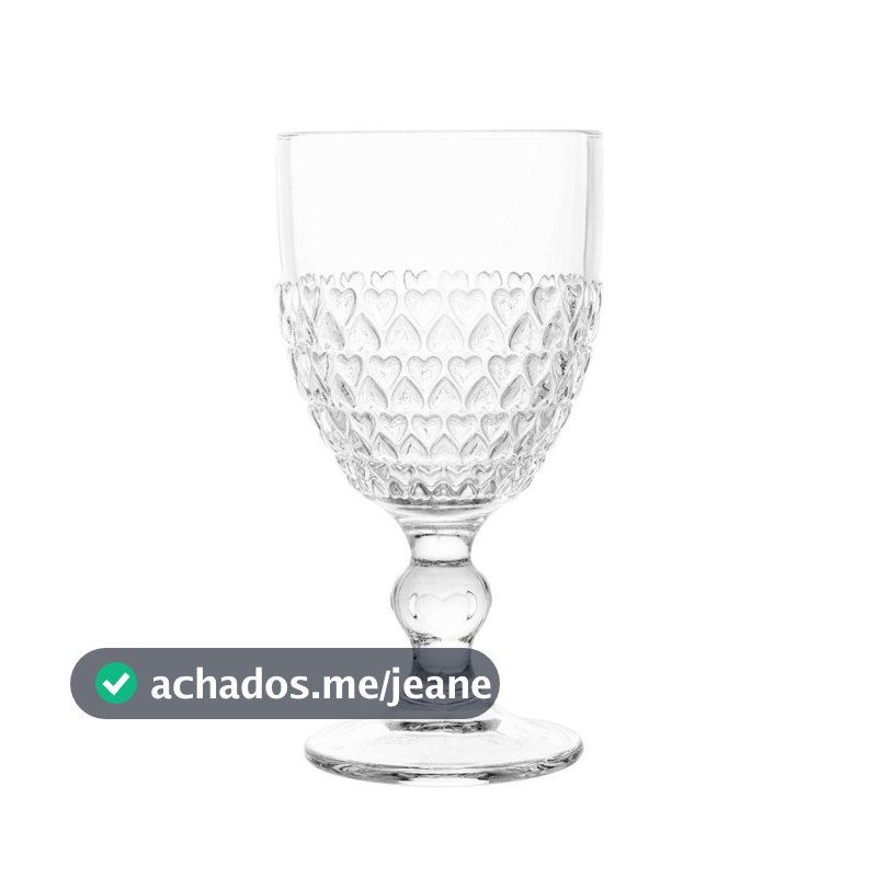 Taça para Água Coração 330ml Cristal Ecológico Lyor