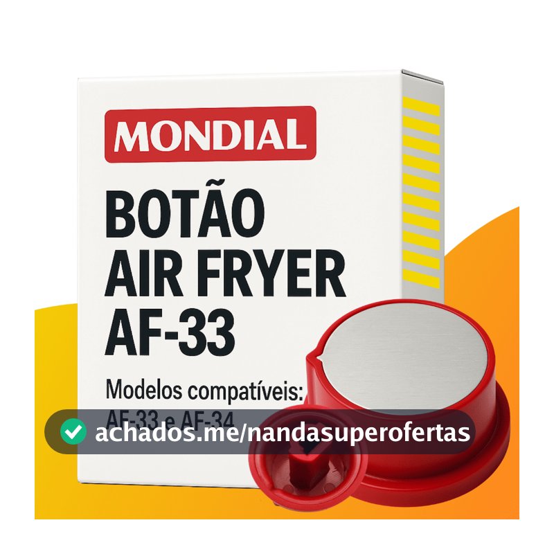 Botão Air Fryer Mondial Timer Modelo AF33 AF34  3,2Litros Vermelho Original