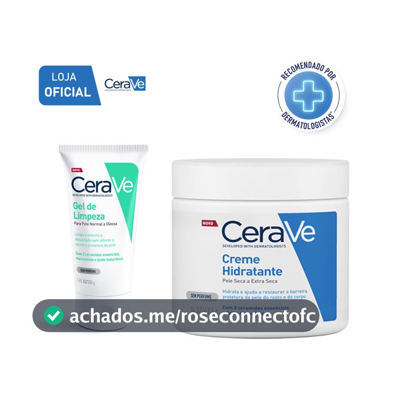 Kit CeraVe Gel de limpeza facial 150g + Creme hidratante corporal 454g