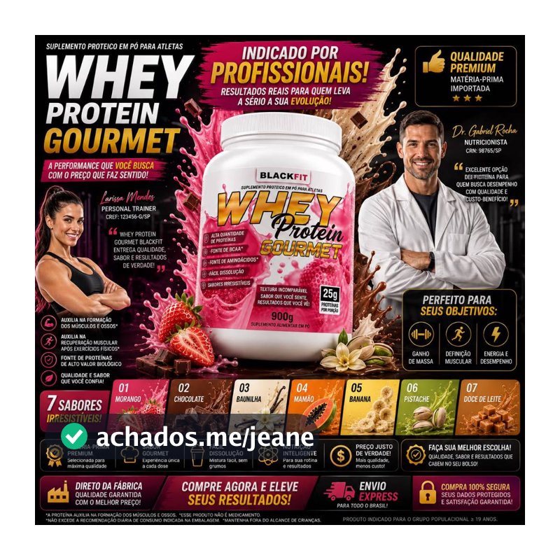 WHEY 900G Novos sabores -  Melhor do brasil