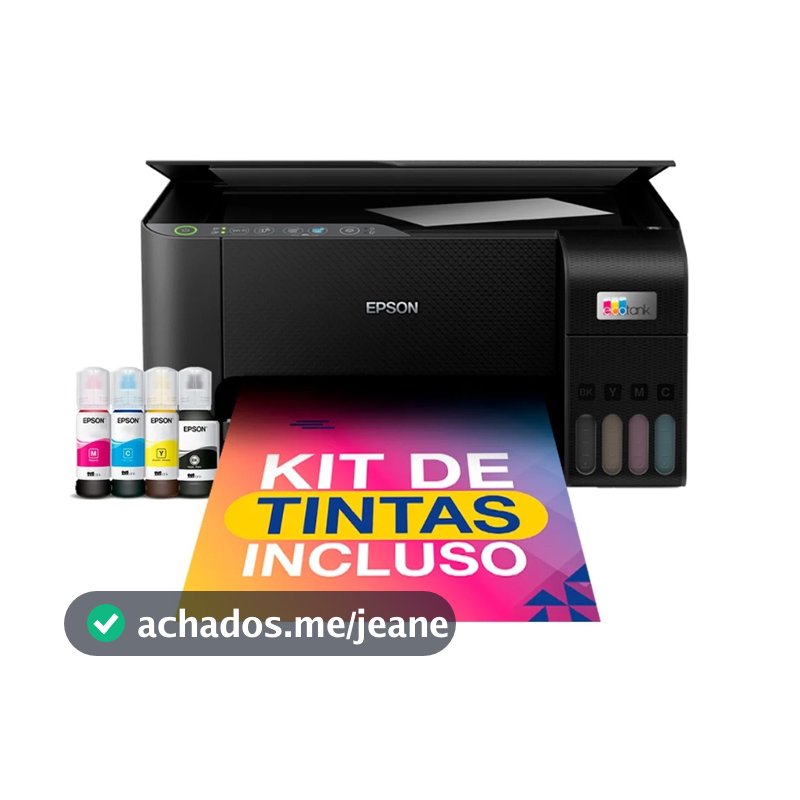 Impressora Multifuncional Ecotank Epson, bivolt, colorida, L3250, Wifi, tintas sublimática