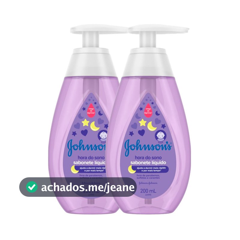 Kit 2 Sabonete Líquido Infantil Johnson's Hora do Sono 200ml