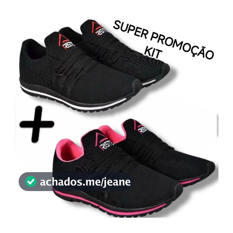 Kit 2 Tênis Academia Caminhada Treino