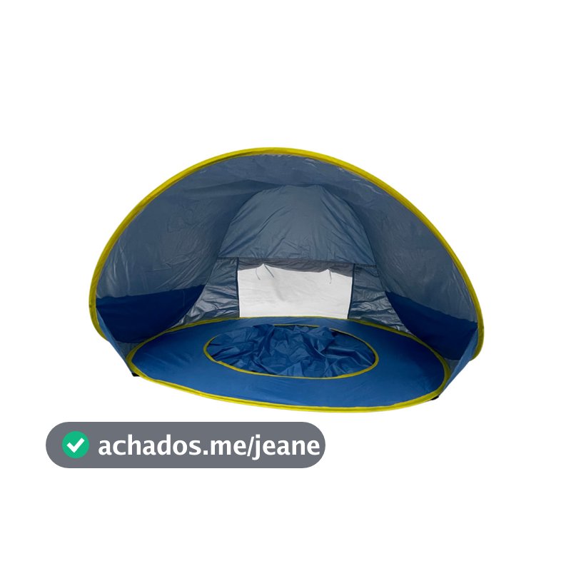 Barraca Infantil Azul De Praia Com Piscina Com Protecao Uv Tenda Cabana Grande