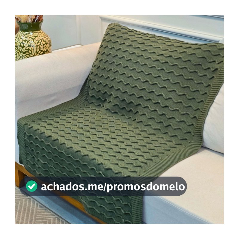 Manta de Tricot Sofá Poltrona 150x100cm Ravena Decorativa Sala