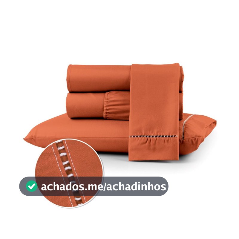 Jogo de Lençol 400 fios Toque Suave e Acetinado Berço Solteiro Casal Queen King 02 e 03 Peças