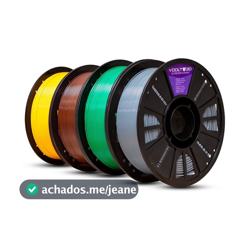 Filamento PETG HF High Fluidity Premium Para Impressora 3D 1kg 1,75mm Varias Cores Nacional Voolt3D