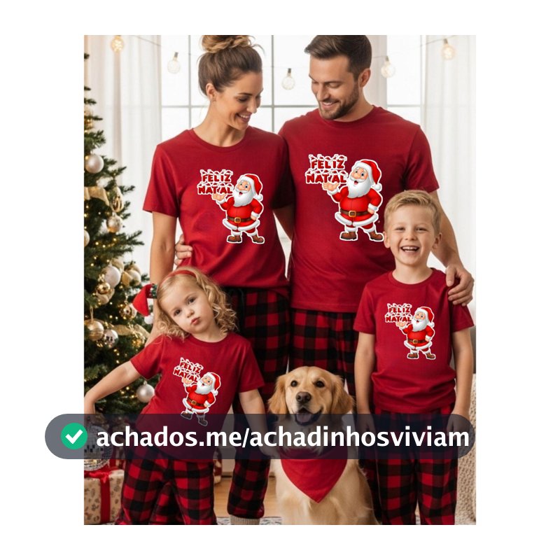 Camisetas de Natal para Família Malha Premium Conforto Alta Qualidade Feliz Natal Papai Noel Festa