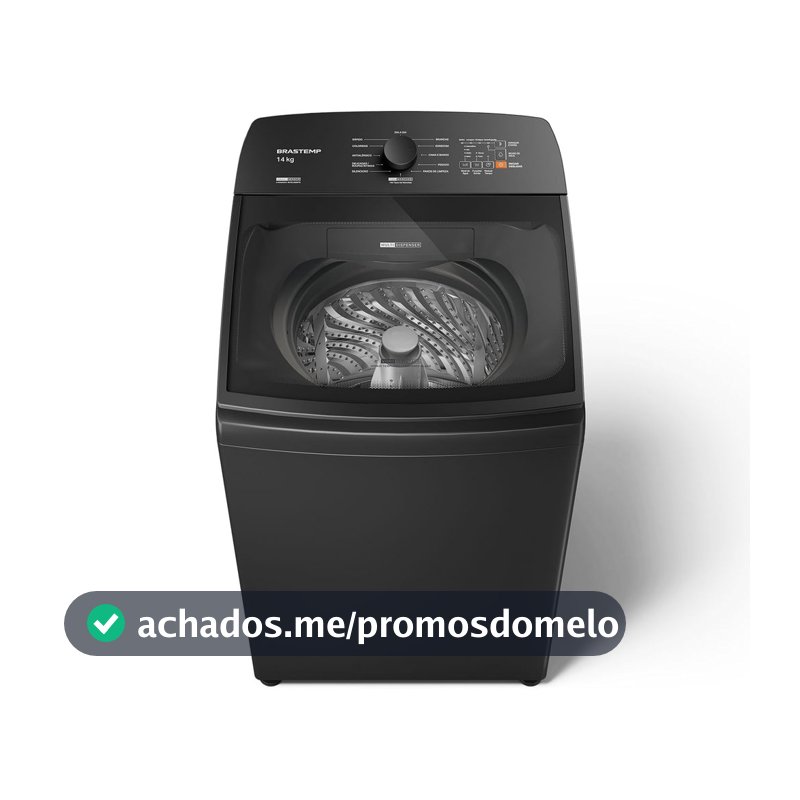 Máquina de Lavar Cinza Platinum Brastemp 14kg com Smart Sensor e Função Reduzir Tempo - BWJ14A9
