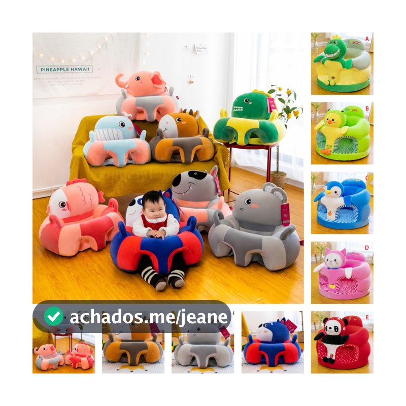 1PC Baby Learning Sitg Seat Sofá Capa De Apoio De Pelúcia De Cartoon Brinquedos [BR]