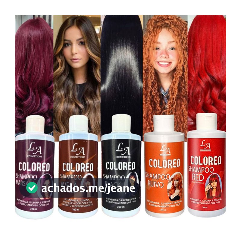 Shampoo Tonalizante Escurecedor Cabelos Brancos Colored 300ml Efeito 100% Tinta Natural