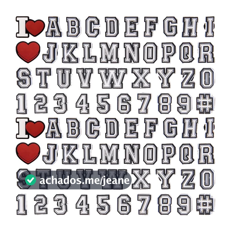 Quente 1 Pçs Letra Az Número Sapato Encantos DIY Tamancos Aceessories Sandálias Pino Decorar Fivela Presentes