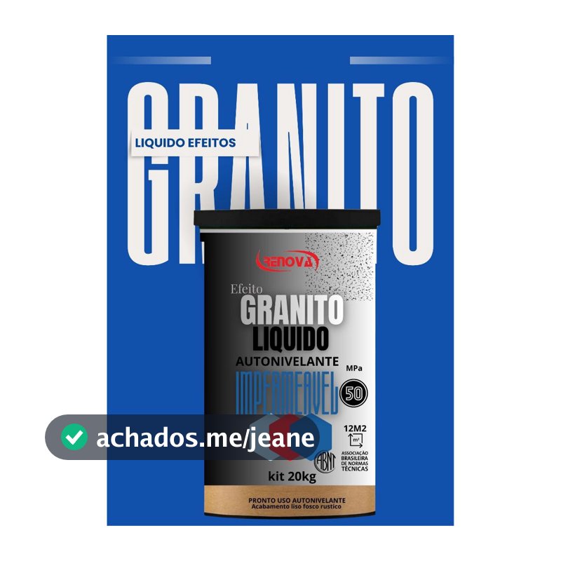 Piso granito liquido bege super efeitos kit 20kg 12m2 RENOVA