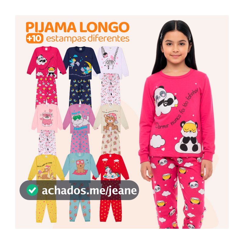 Kit 4 ou 10 Peças de Bebe Pijamas Infantil Menina Manga Comprida Pijamas 100% Algodão de Inverno Para Bebê Feminino