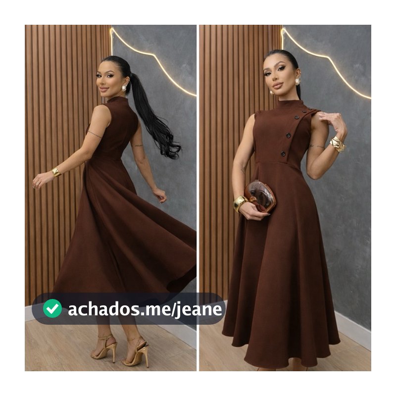 Vestido Mídi Feminino Elegante Alfaiataria Festa Cerimônia Aniversário Missas Congressos Evangélico