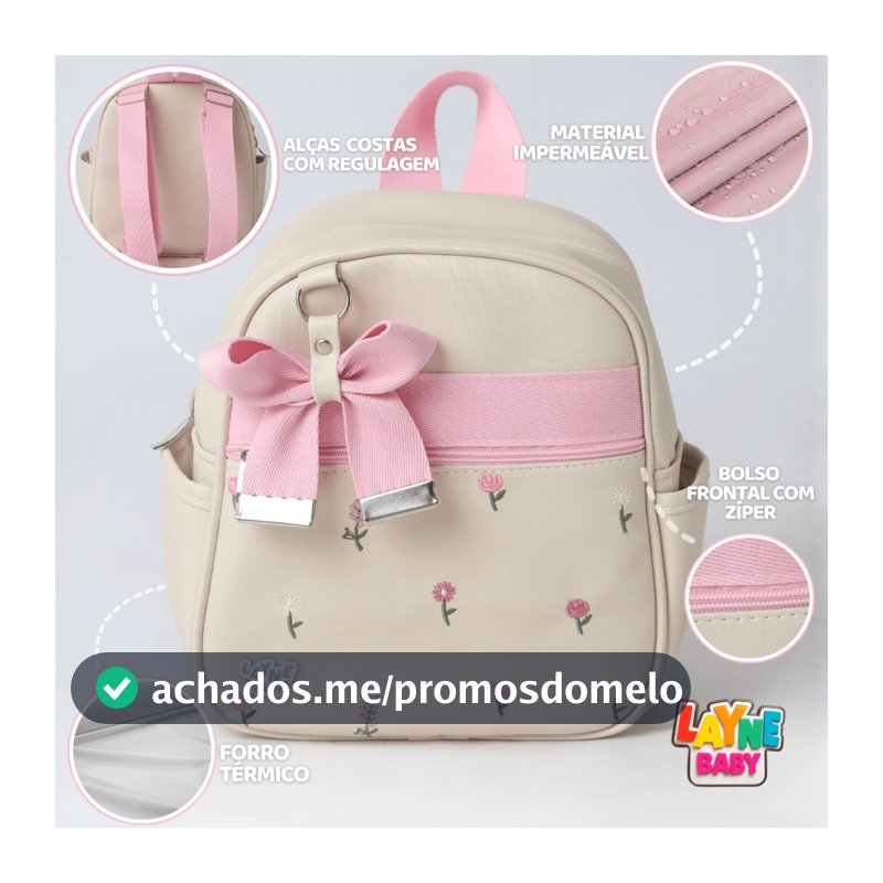 Bolsa Mochila Costa Maternidade Menino Menina Luxo  Mamãe e Bebê Impermeável Multifuncional Fraldas