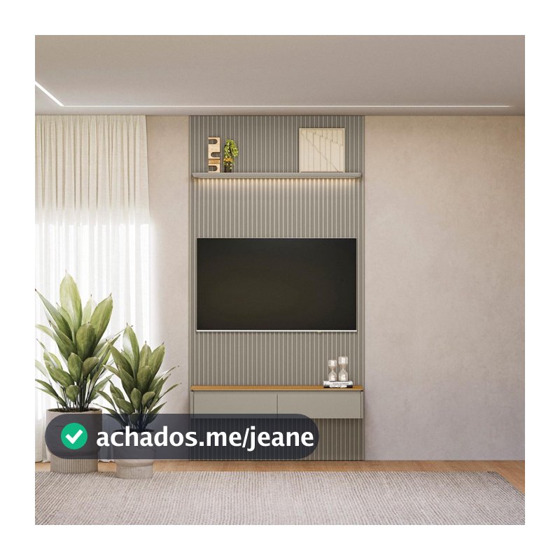 Painel Ripado Modular 1,40m Nicho Curvo Led Linea Brasil