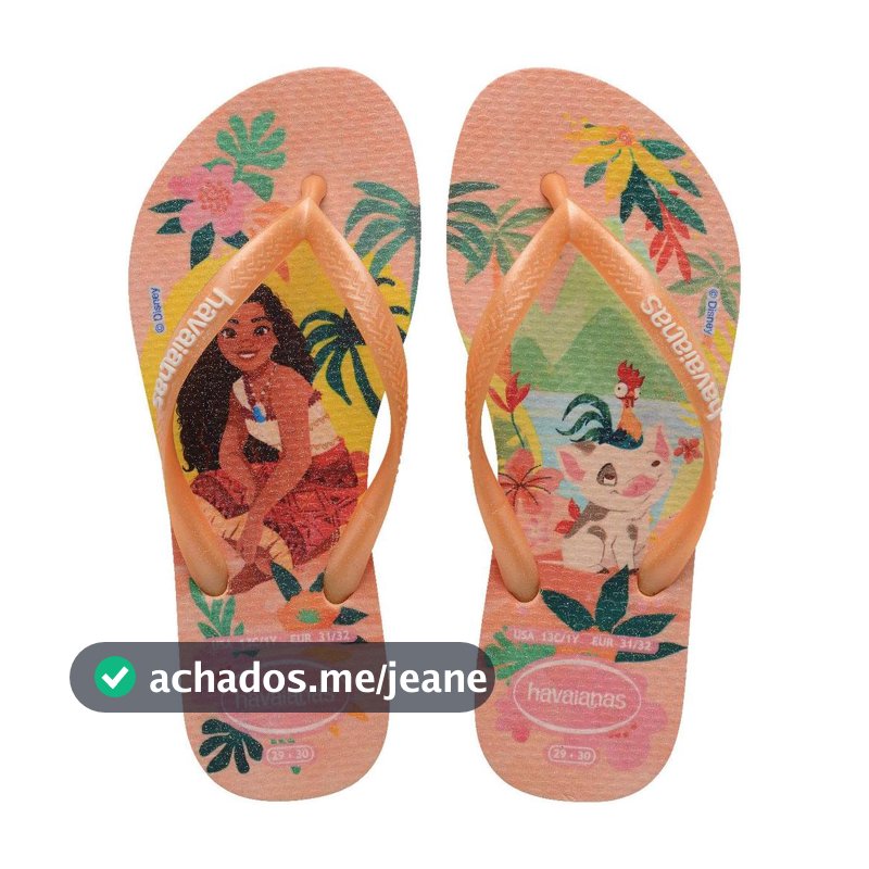 Chinelo Havaianas Infantil Slim Princesas