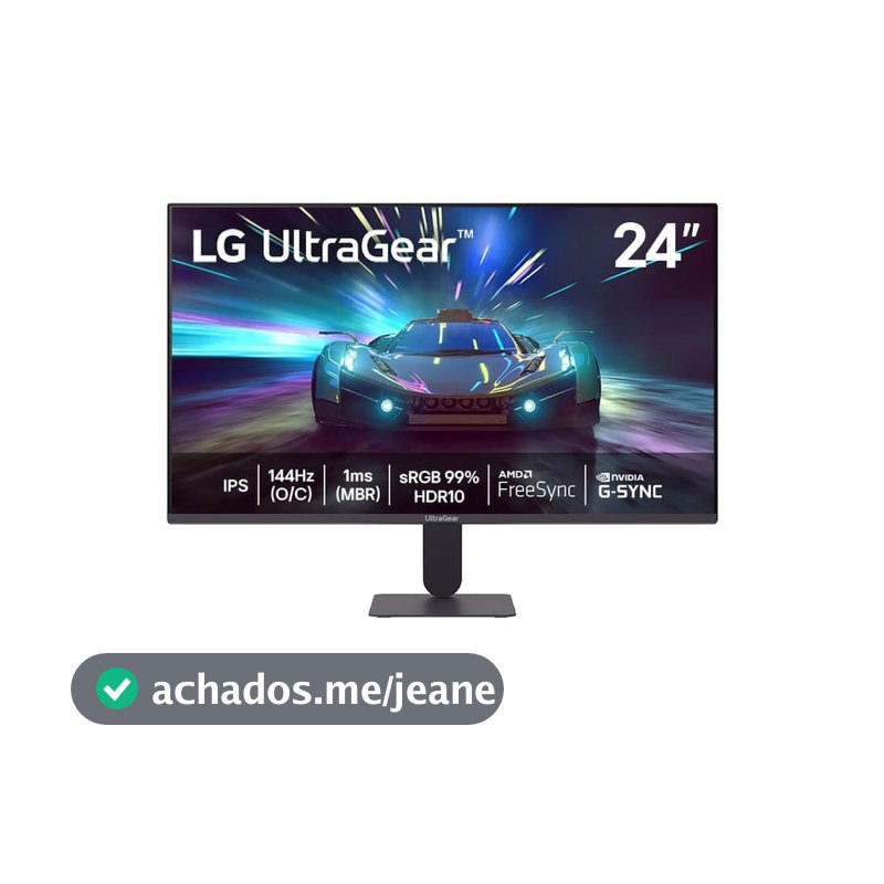 Monitor Gamer 24 UltraGear 24G411A-B 144Hz Full HD 1MS MBR G-SYNC FreeSync LG