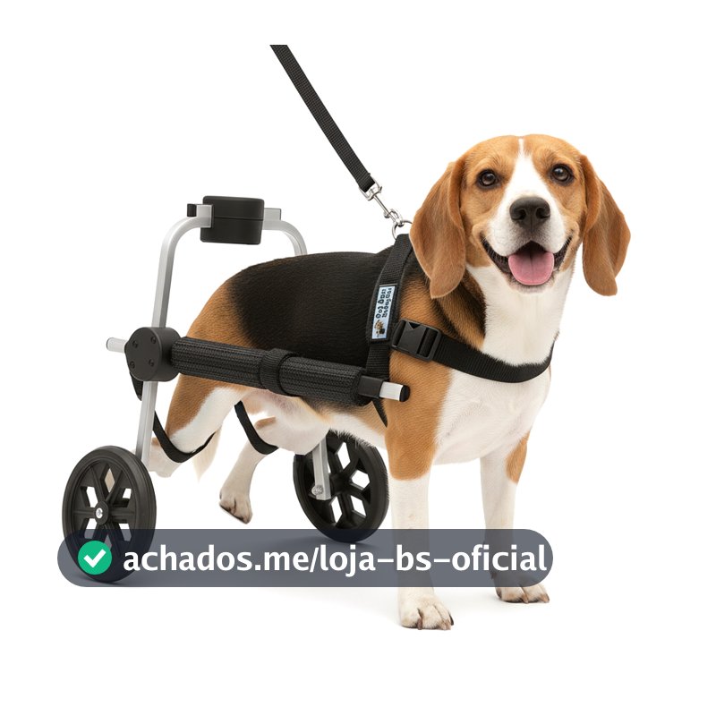 Cadeira 2 Rodas Tamanho M Cachorro Traseira Regulável Deficiente Paraplégico