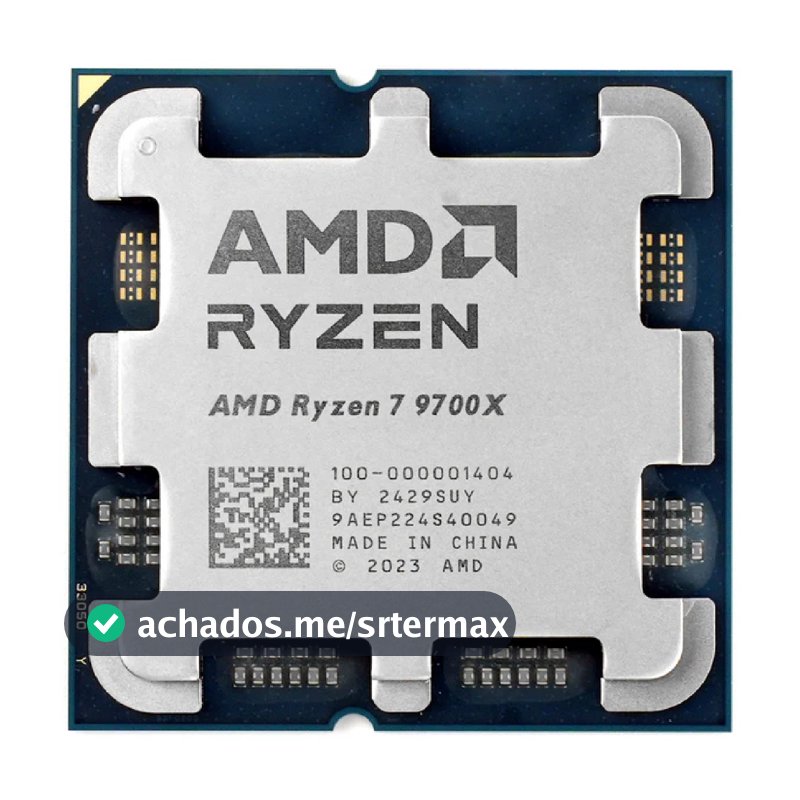 Processador AMD Ryzen 7 9700X 3.8GHz (5.5GHz Turbo) 8 Cores 16 Threads AM5 40MB Novo (Sem Caixa ou Cooler)