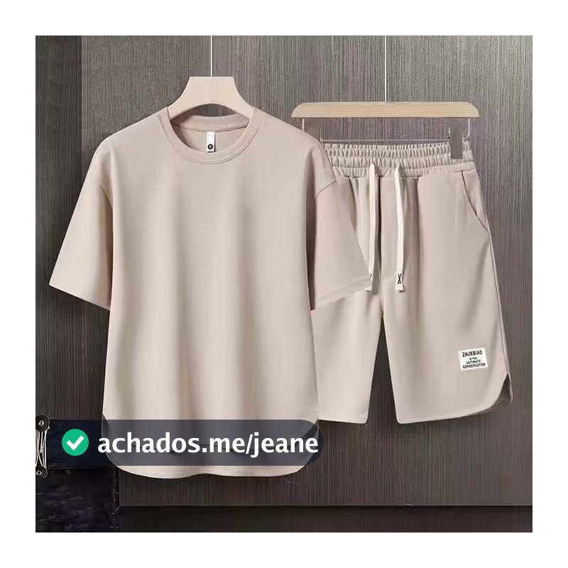 Conjunto De Moda Masculina Coreana De Duas Peças Camiseta De Verão De Manga Curta E Calções Loose Sets Roupas De Designer Masculino Fatos De Pista