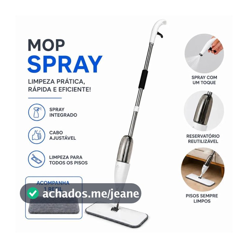 Mop Spray Com Reservatório Esfregão Vassoura Mágica