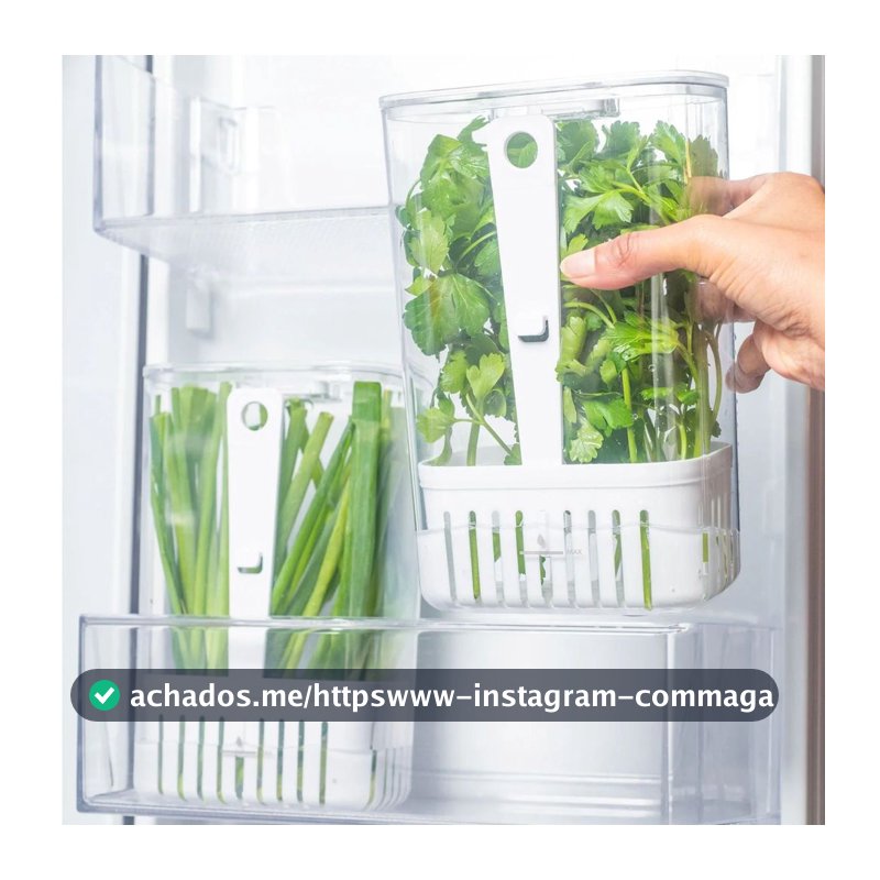 Organizador de Geladeira para Temperos 2,3L Linha Clear Fresh