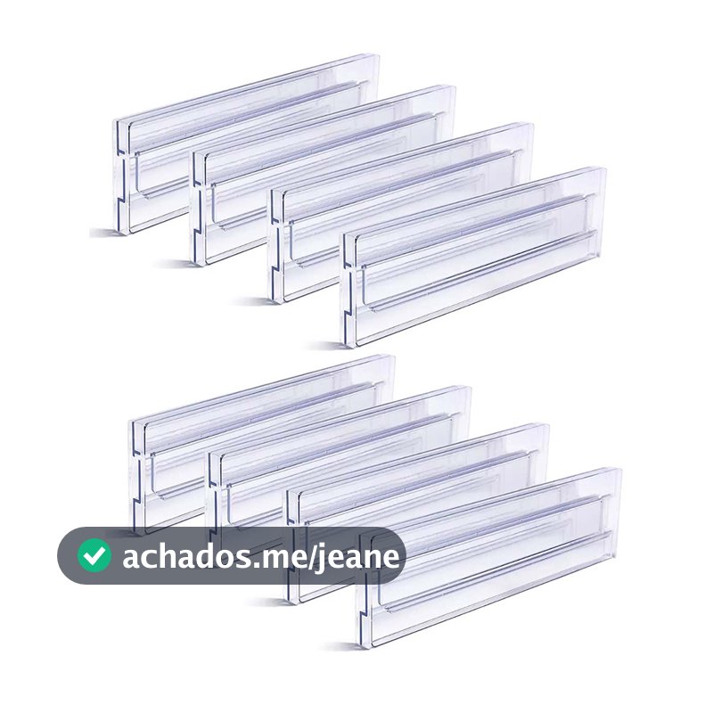 8x divisor de gaveta expansível transparente, ajustável, organizador de armazenamento, organizador de cozinha, 28-48 cm