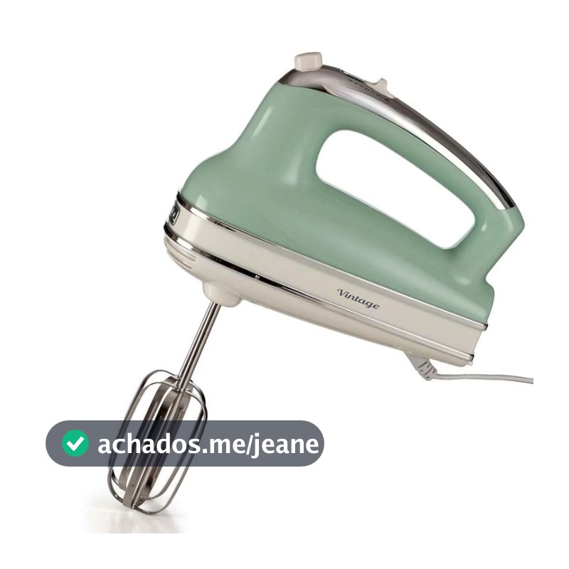 Batedeira de Mão Elétrica 5 Velocidade 127V Vintage para Bolo e Chantilly Cozinha Receitas
