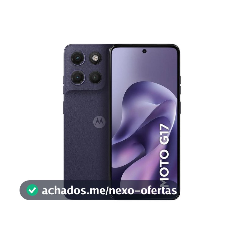 Smartphone Motorola Moto G17 4G 12GB Câmera 50MP Sony Lytia 600 Tela FHD+ 60Hz Bateria 5200 mAh