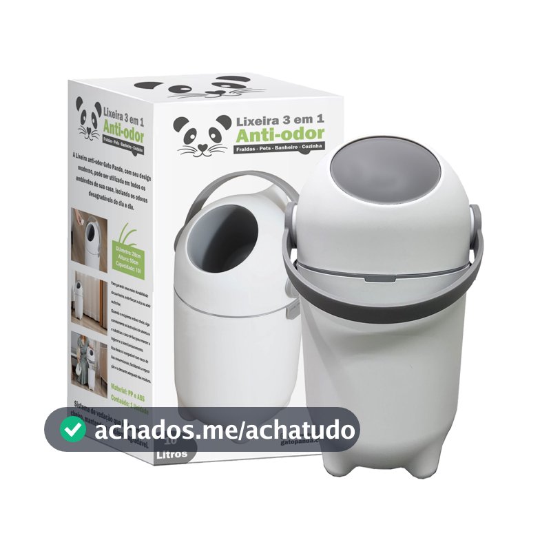 Lixeira Mágica Antiodor Fraldas de Bebê, Cozinha, Casa - 10L, Tecnologia Antibacteriana e Antiviral