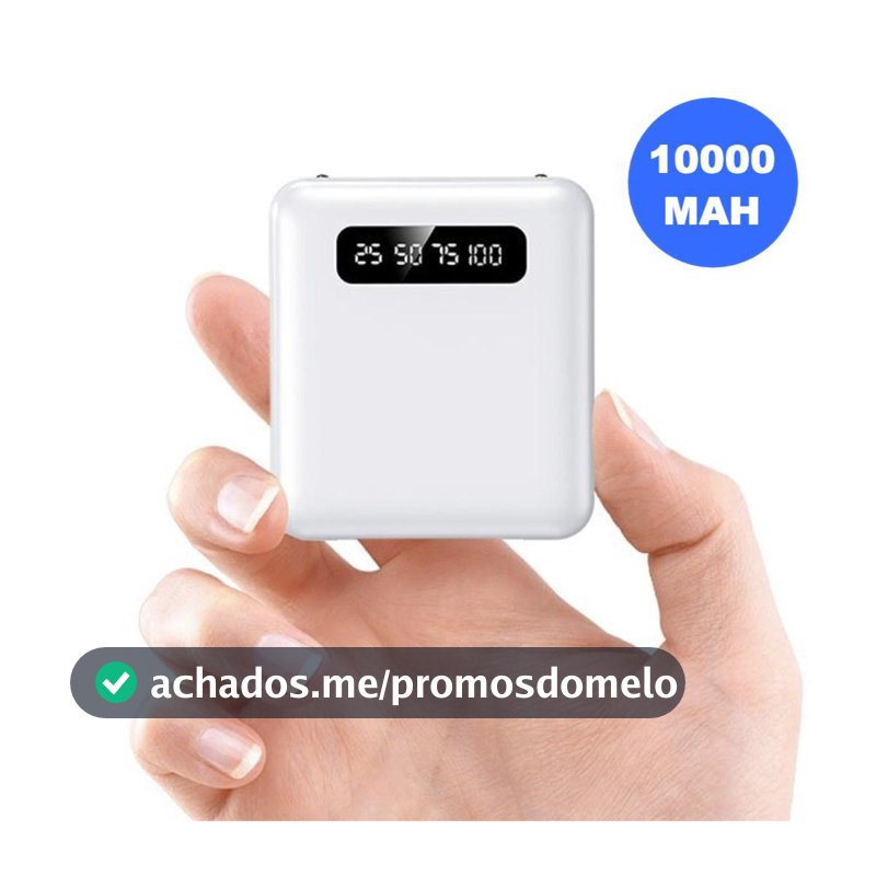 Carregador Portátil 10000mah con 4 cables de carga rápida Banco de energía digital LED Función de Linterna